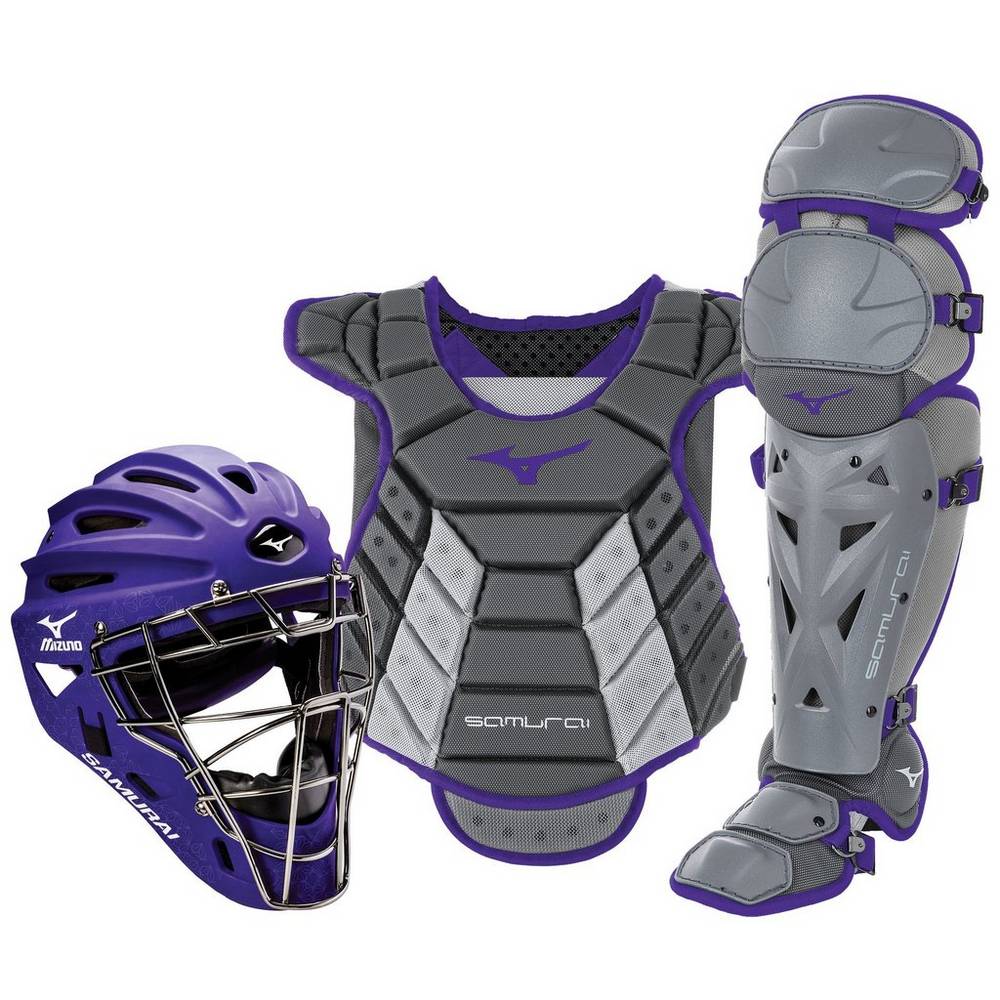 Catchers Gear Mizuno Samurai Boxed (14-15") Mujer Gris/Moradas Comprar YEFP-03415